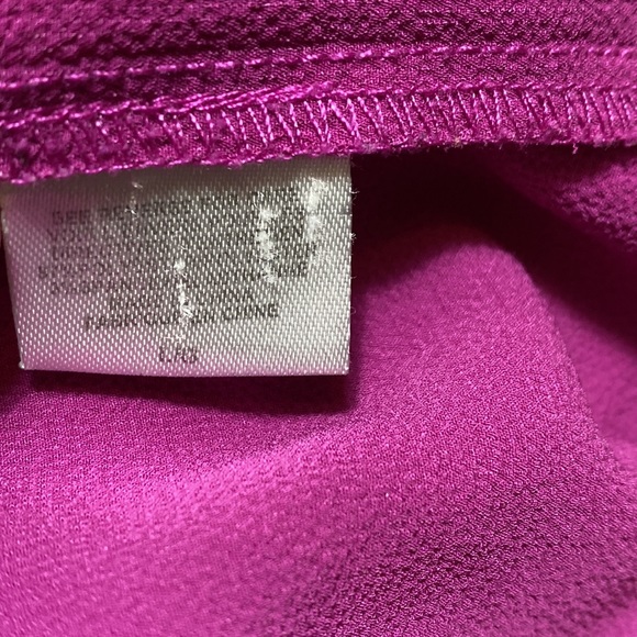Bobeau Fuchsia Scoop Neck Short Sleeve Shirt L - Picture 7 of 9